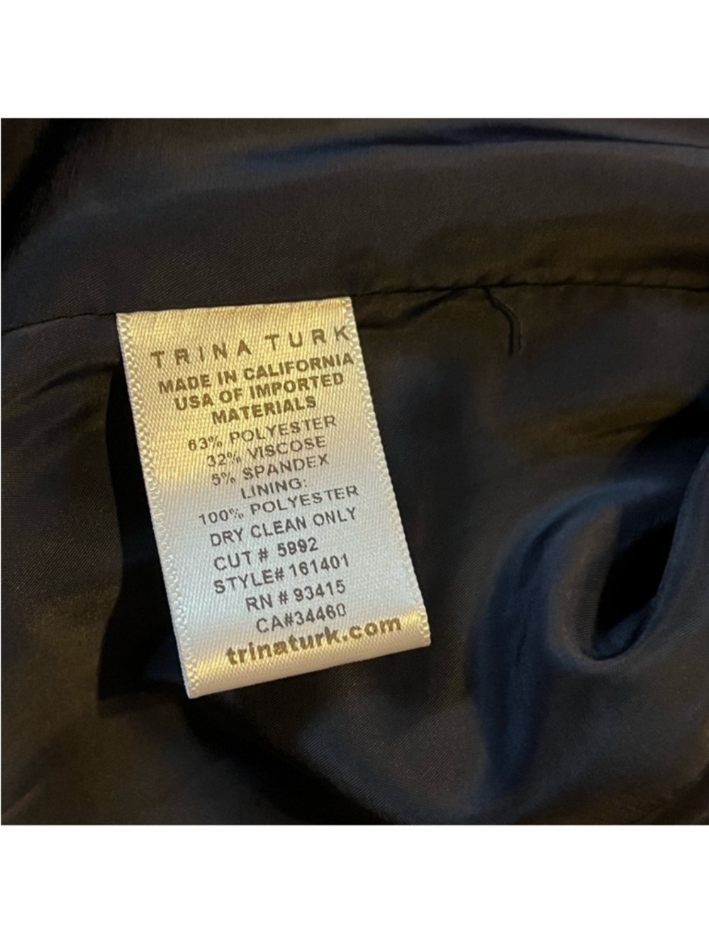 Trina Turk Navy Blue Blazer with gold metal buttons size eight (8) - Picture 7 of 11